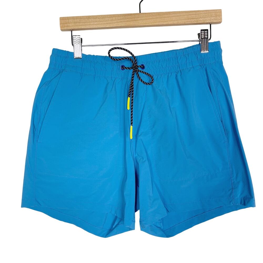 Bonobos Mens Small S Blue Anywhere Stretch Shorts 5" Inseam Drawstring Waist